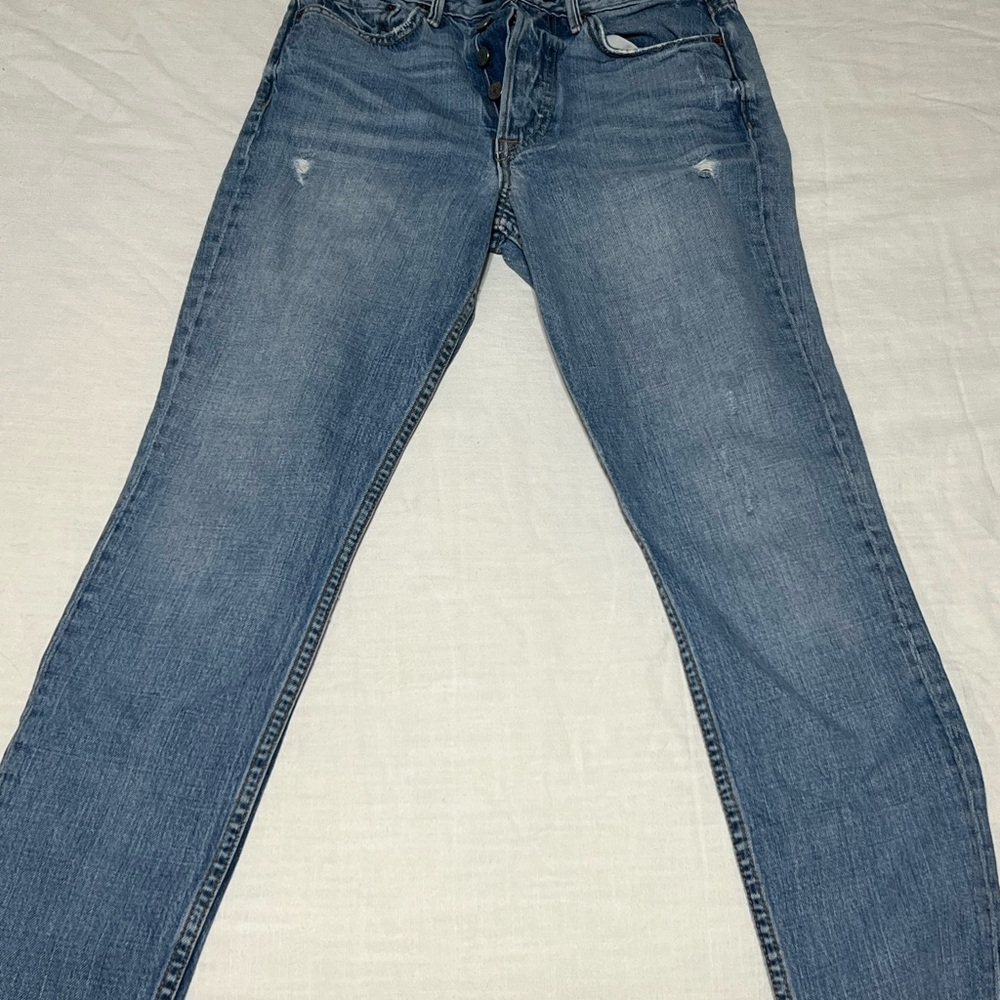 GRLFRND Classic Blue Straight Leg Jeans